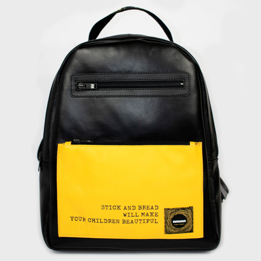 Stamp Vit Backpack Black + Yellow